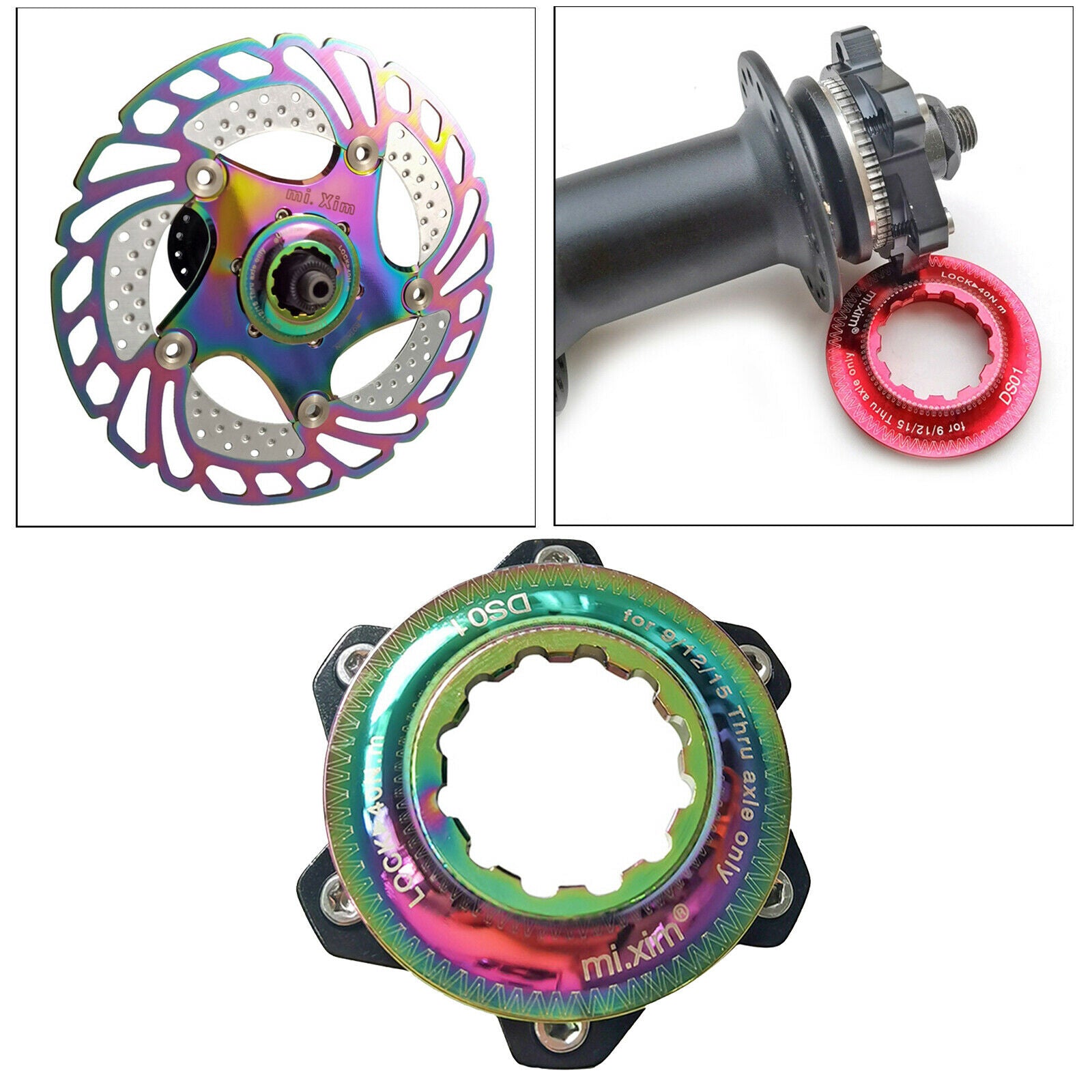Solid Bike Center Lock Adapter Conversion to 6-Bolt Rotor Adaptor Change