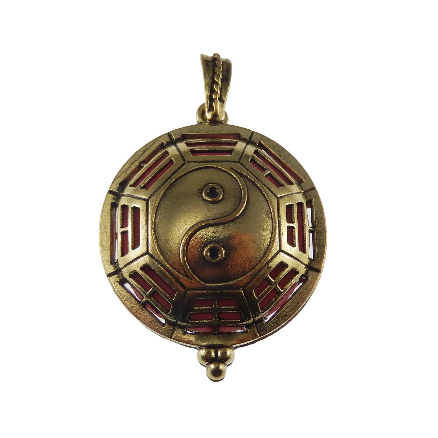 2 PCS Retro Brass Magnetic Locket Perfume Diffuser Pendant Charm Jewelry 43*35mm