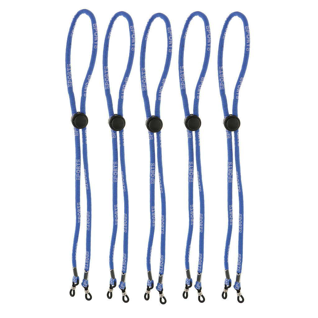 10 Pieces Adjustable Spectacle Holder Glasses Sport Band Cord Neck Strap Bule