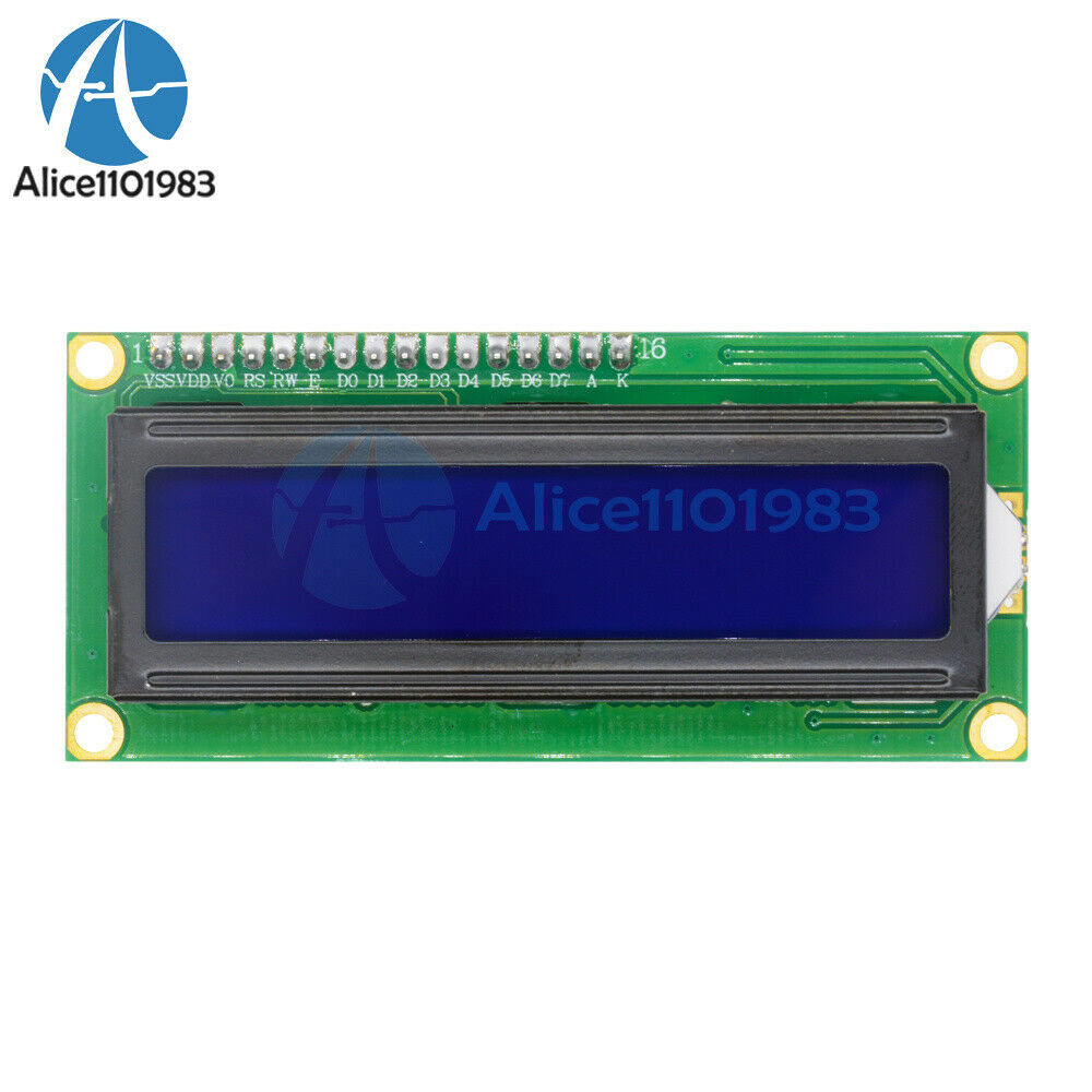 2X IIC/I2C/TWI/SPI Serial Interface1602 16X2 Character LCD Module Display Blue