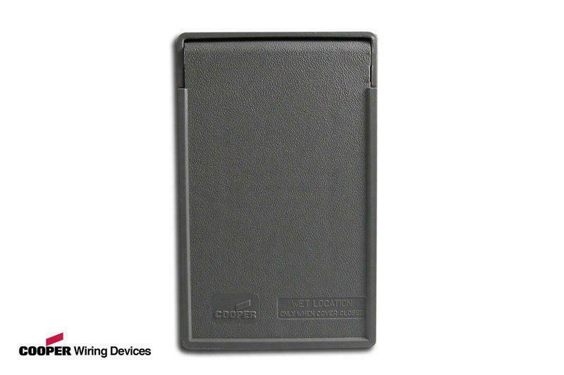 1pcs- COOPER S2966 GFCI/Decorator 1-Gang Vertical Weatherproof Receptacle Cover