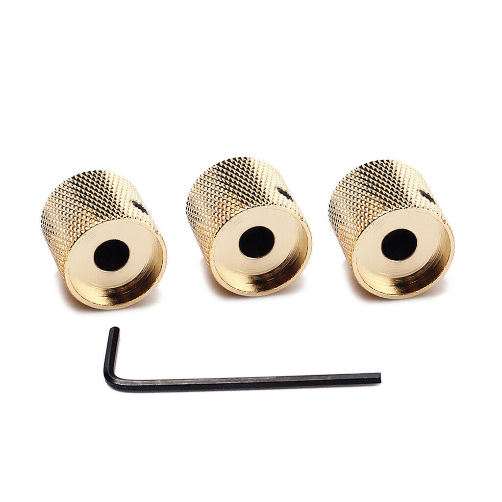 3Pcs Metal Guitar Volume Knobs Guitars Control Knobs for Electric Guitar & Bass