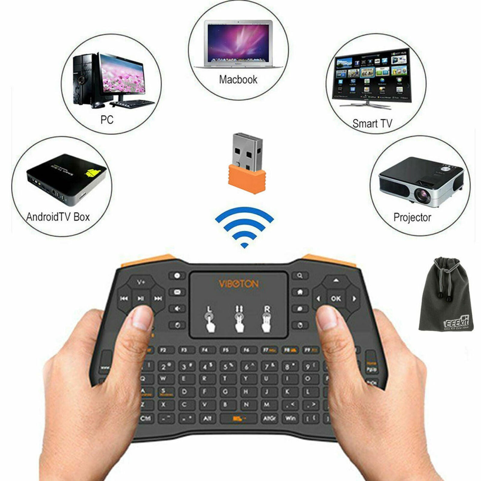 2.4G Mini Wireless Touchpad Keyboard Air Mouse For PC Pad Android Smart TV Box