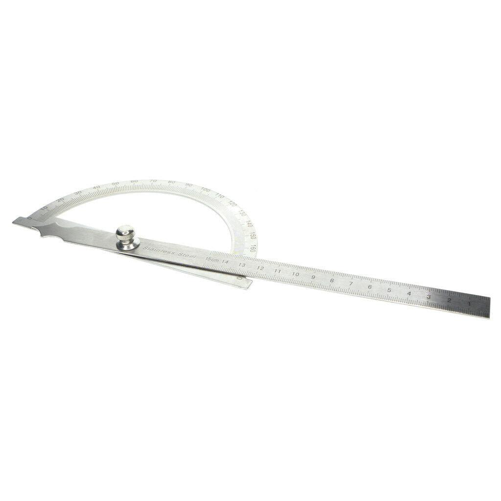 Metal 0-180 Degree Protractor Arm Measure Ruler Angle Finder Gauge 15cm 180°