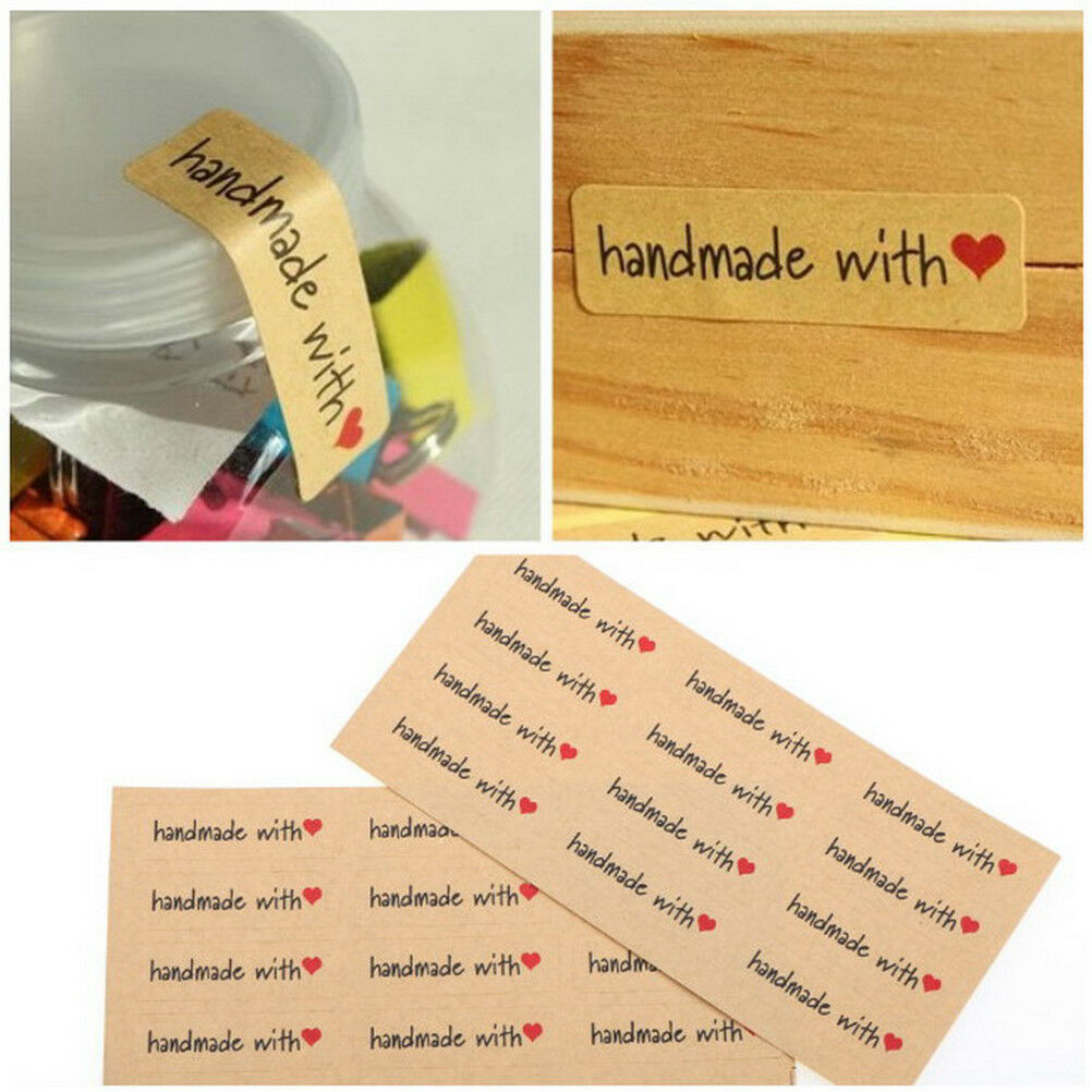 120PCS DIY Kraft Sealing Stickers Paper Crafts Hand Made Label Packagin.l8