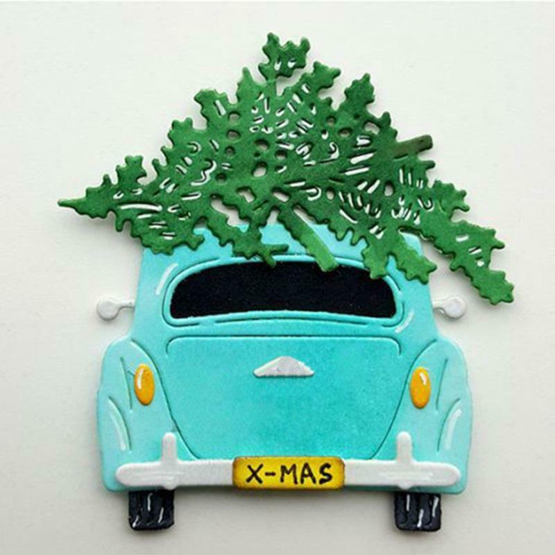 Car Tree Cutting Dies Stencil Scrapbooking DIY Album Stamp Paper Card Embossing