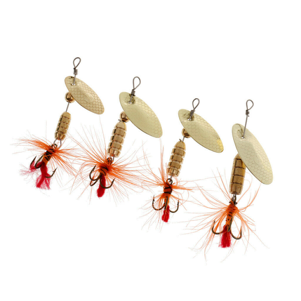 Spoon Baits Spinners Fishing Lure Metal Sequins With Treble Hook