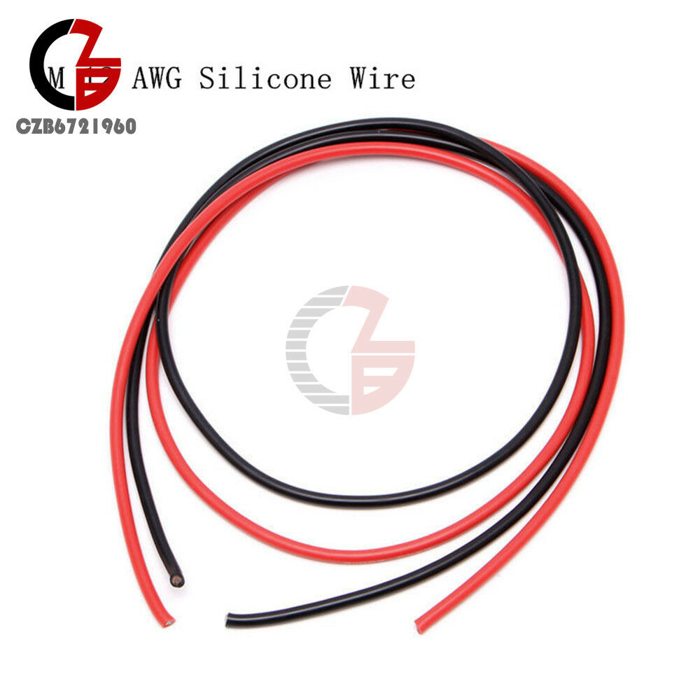 Red + Black 12AWG Gauge Wire Silicone Flexible Copper Stranded Cable for RC