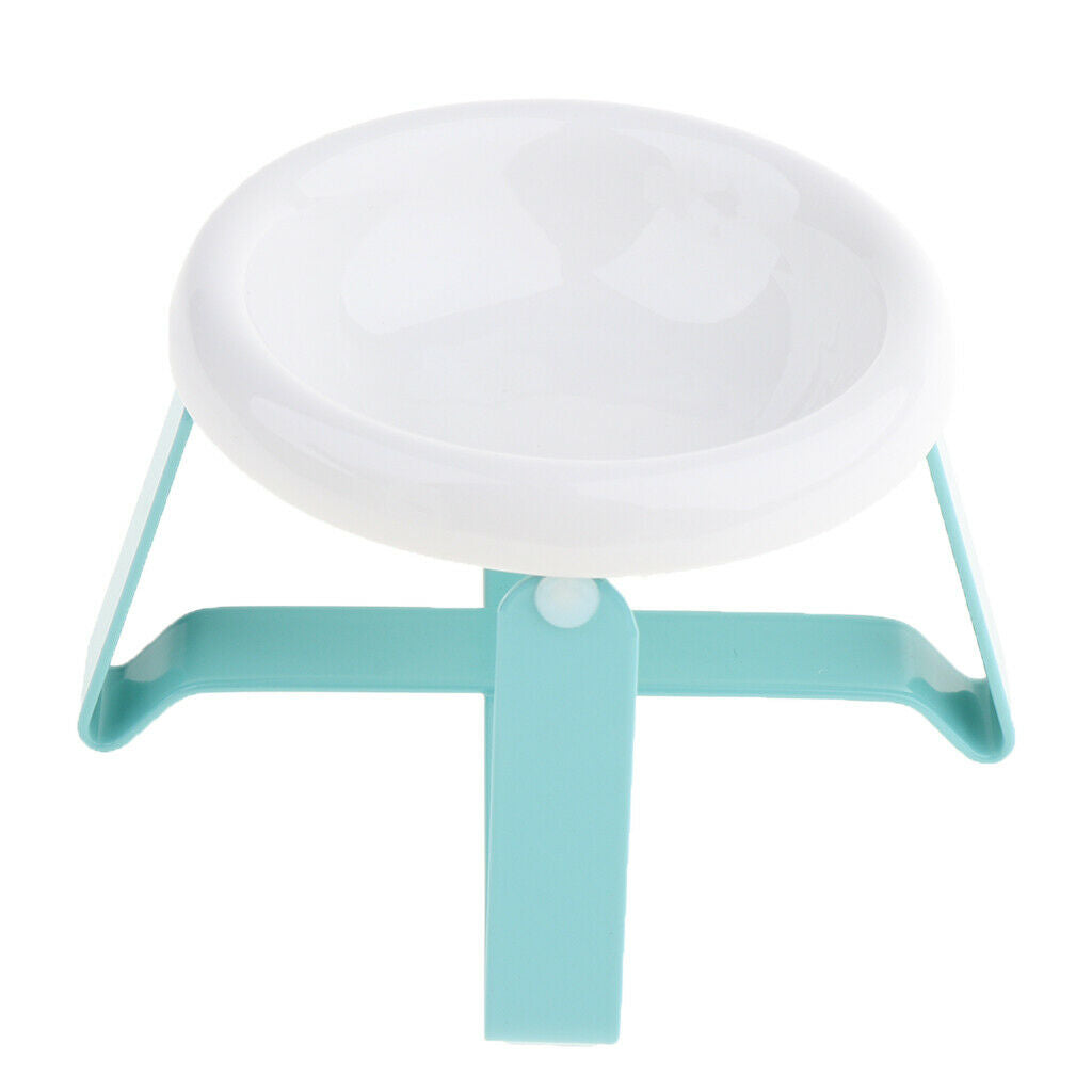 Pet Bowl Holder Cat Dog Dining Table Bowl Non-Slip Stand Support Green
