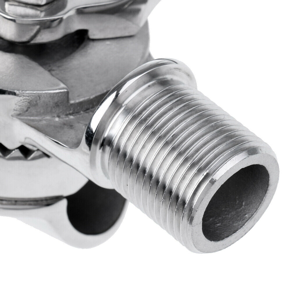 Boats Clamp-on Tube Rail Antenna Base - Marine Grade 316 Stainless Steel
