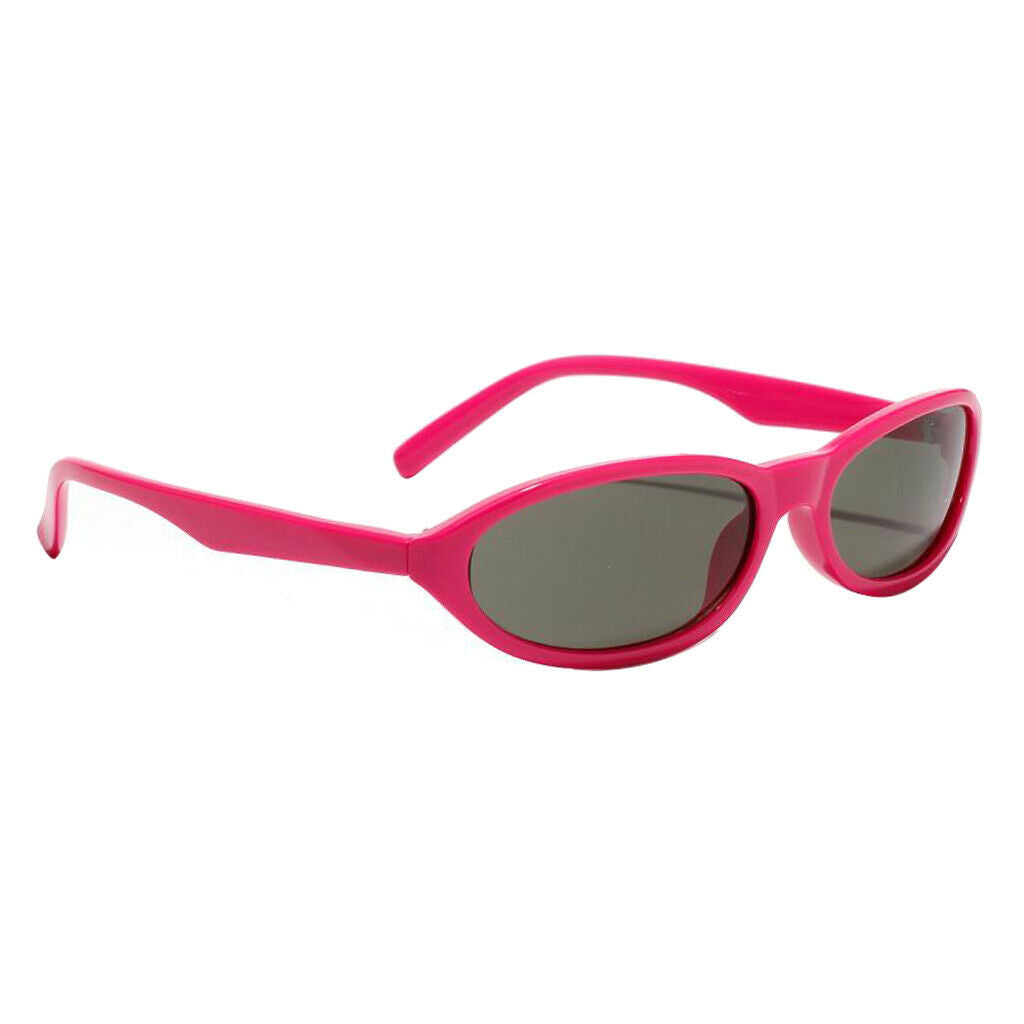 UV400 Oval Small Cat Eye Sunglasses Cool Punk Goth Shades Rave Rose Red