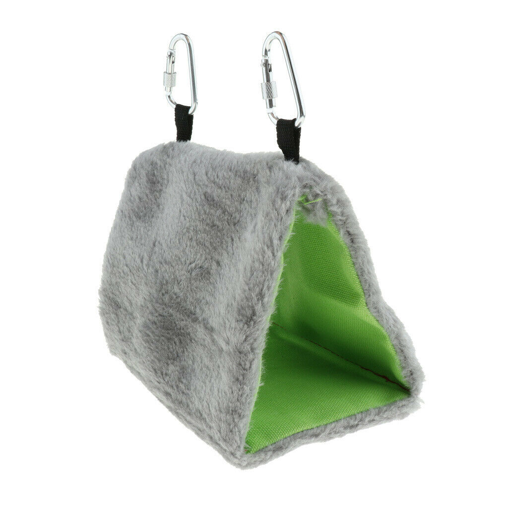 Plush Bird Hammock Hanging Snuggle Cave Hut Bird Parrot Hideaway (11x16x14cm)