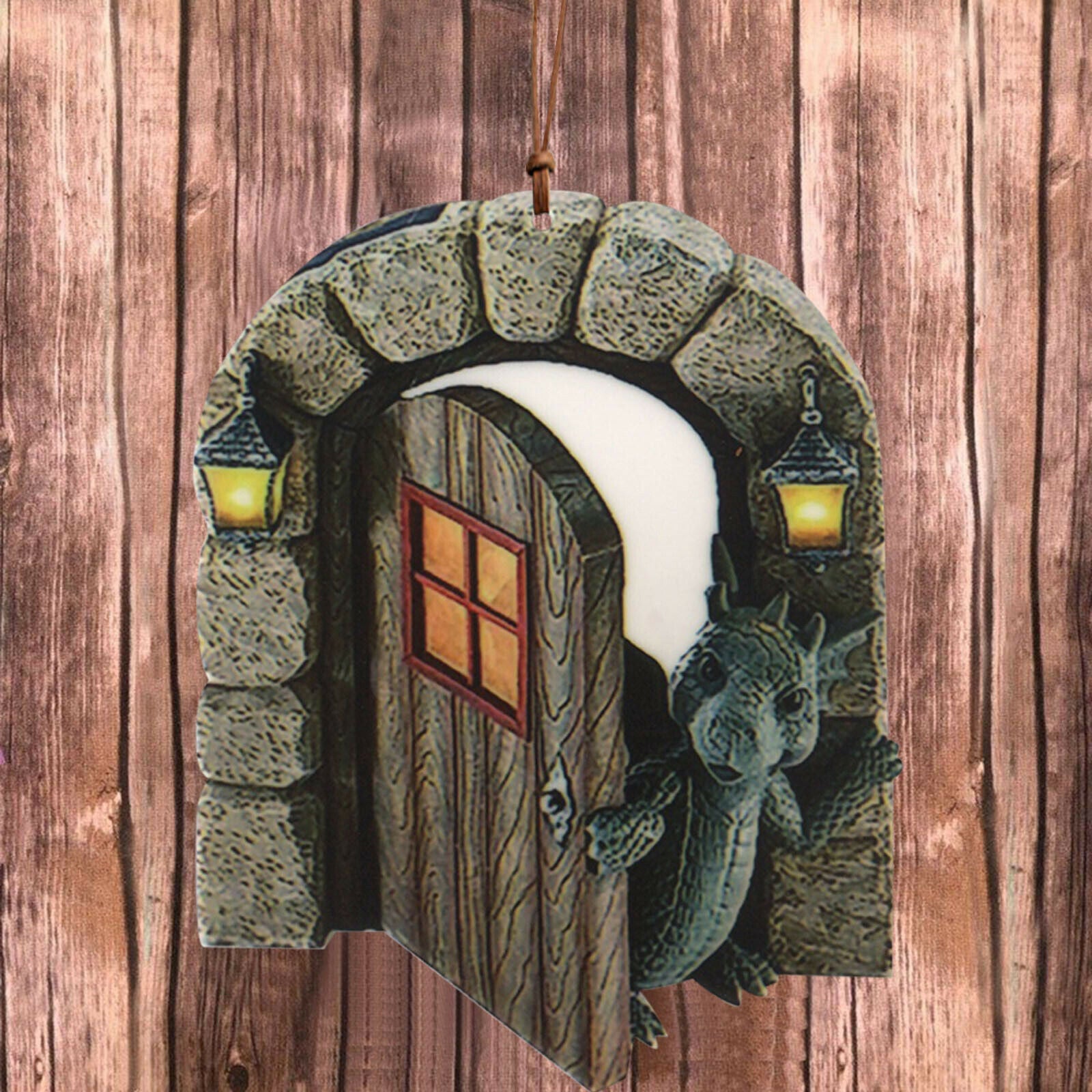 Dinosaur Out The Door Garden Decoration Whimsical Peeker Fence Backyards