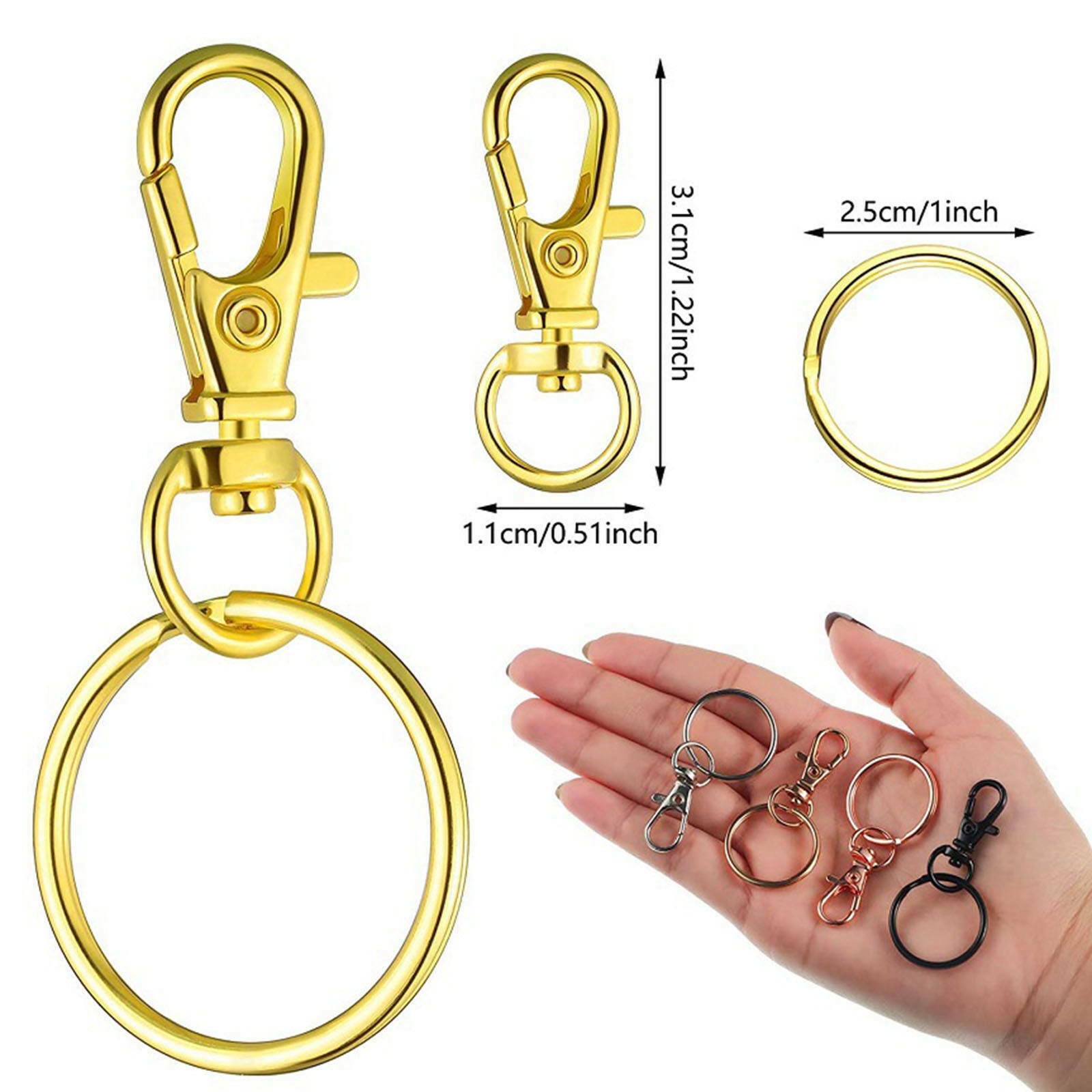 96pcs Metal Lanyard Hook Rotary Release Snap Lobster Clasp Paracord
