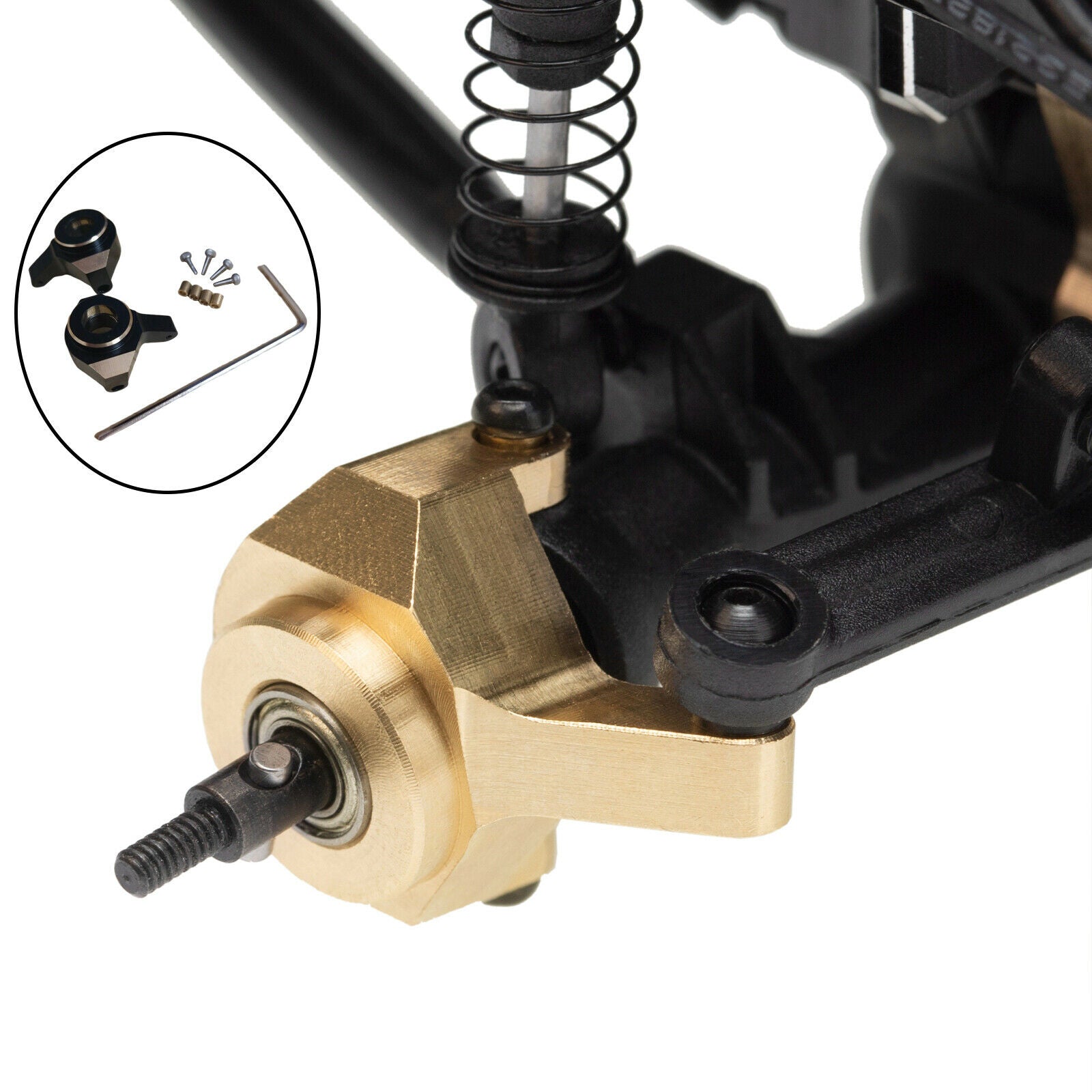 RC Car Steering Knuckle Set 2 pcs Fit for Axial SCX24 90081 Accessories