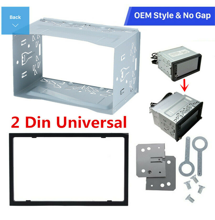 2Din Car Stereo Install Dash Bezel Panel for Car Radio DVD Player Mounting Frame