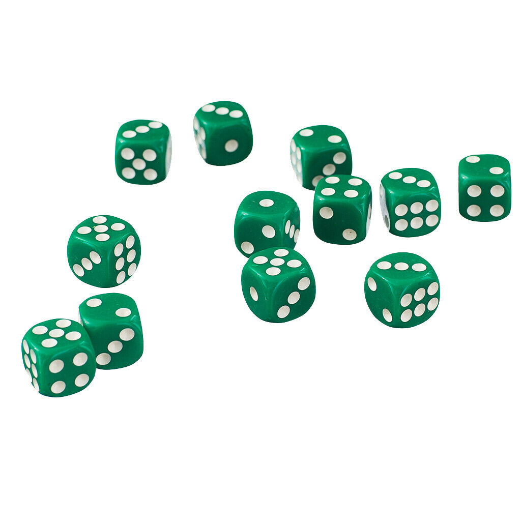 100 Pieces Opaque Six Sided D6 Spot Dice Games for D&D RPG MTG Board Games