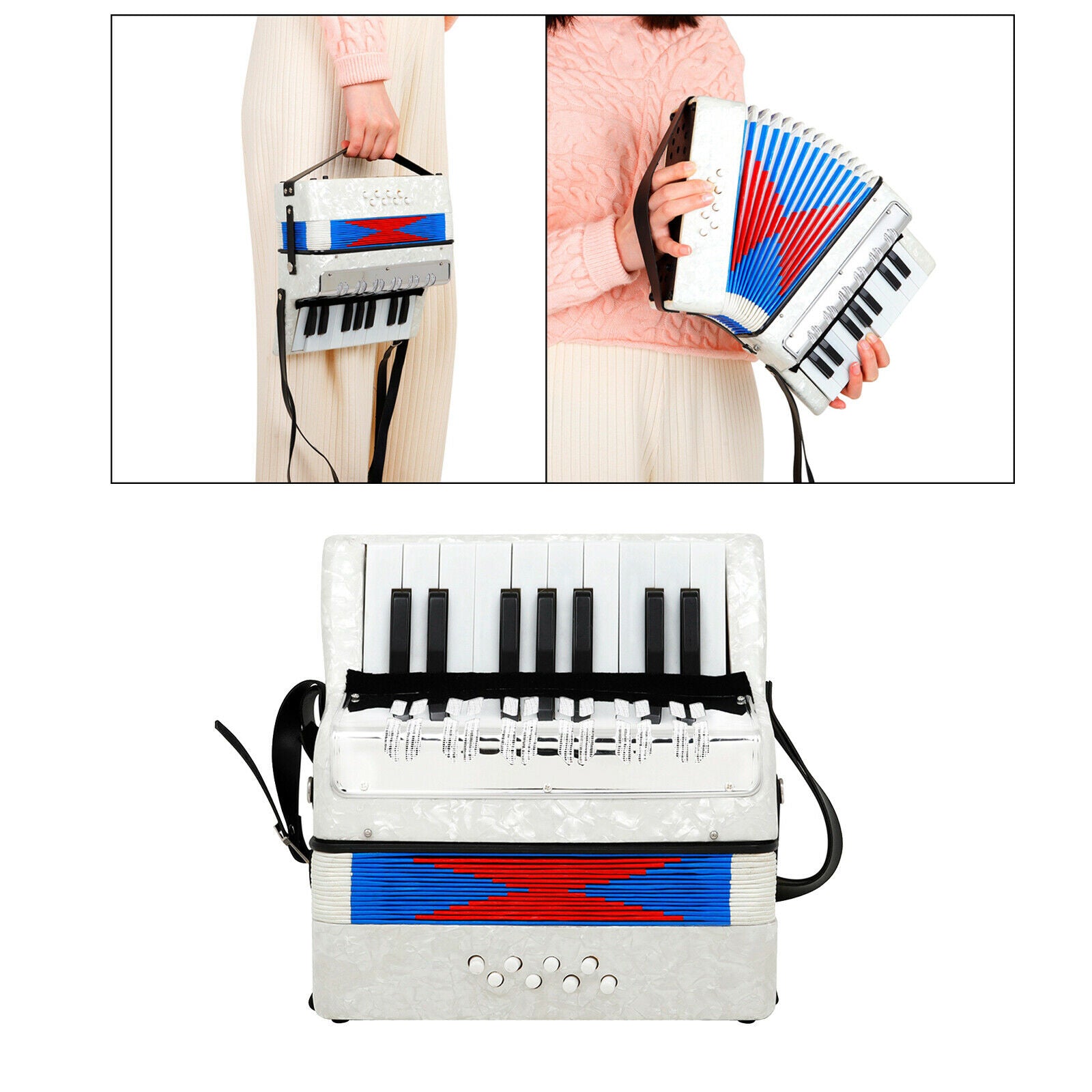 Mini 8 Bass Accordion Kids Educational Musical Instrument for Kids Children