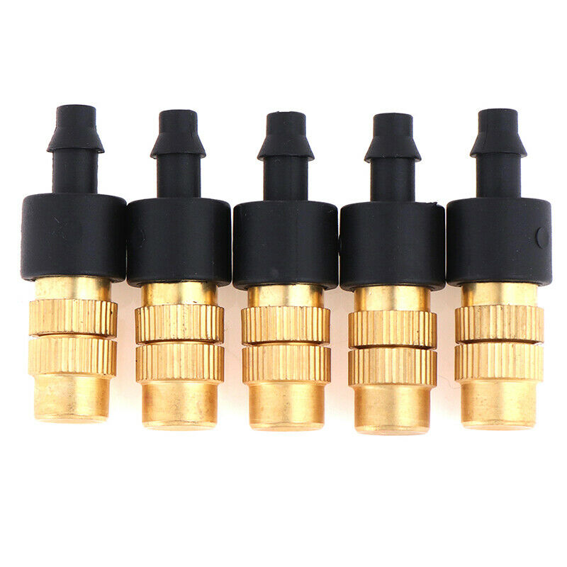 5Pcs Copper Misting Fog Cooling Nozzles Atomizing Sprayers For 4/7mm Hose.l8