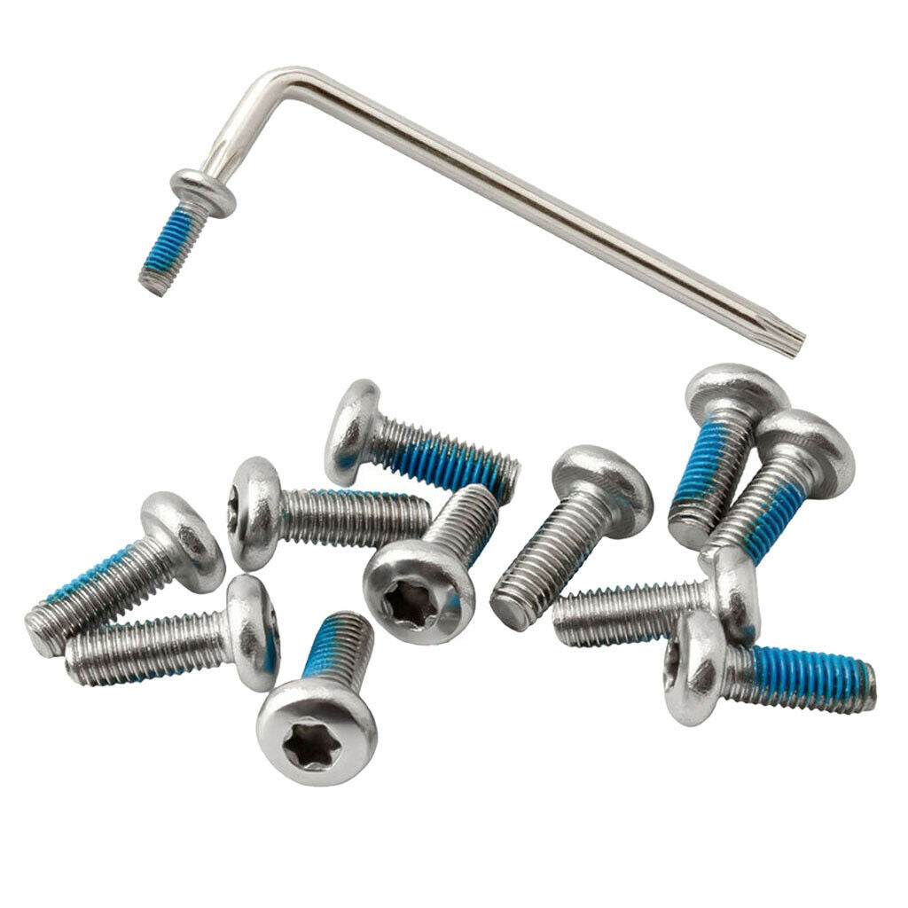12 Pieces Bike Brake Disc Screws M5 Cage T25 Bolts Components Parts Hardware