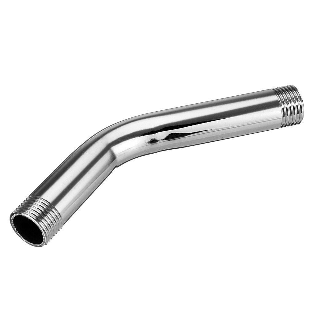 G1/2'' 15cm Stainless Steel Shower Head Extension Angled Shower Arm Extra Pipe