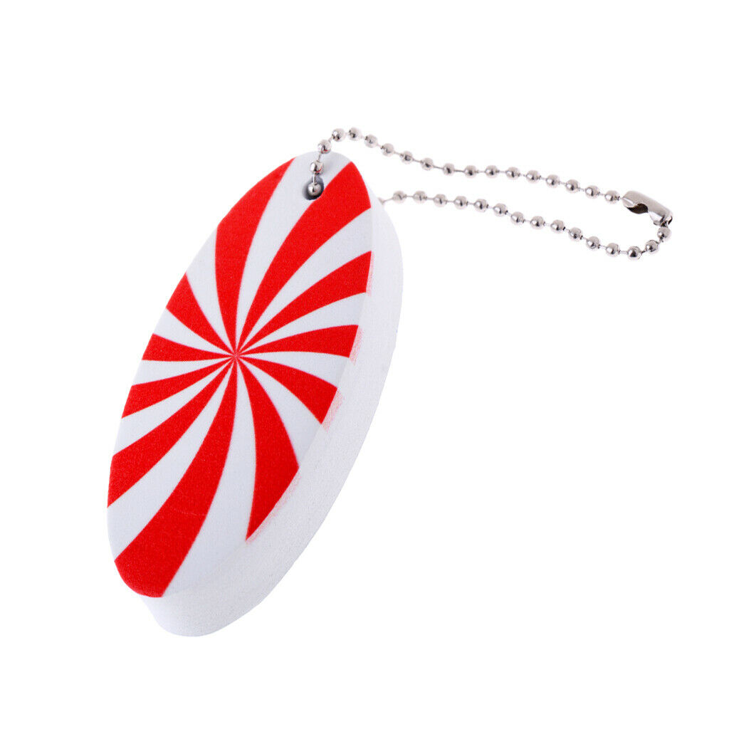 2x White Red Floating Keychain for Kayak Boat Yachting
