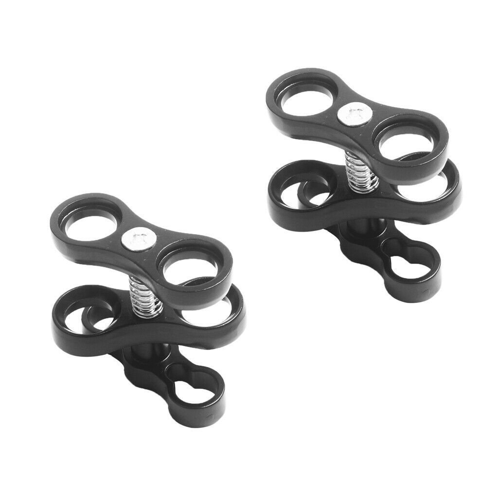 2Pcs Photography Butterfly Clips Flashlight Arm Clamps Connector Accessories