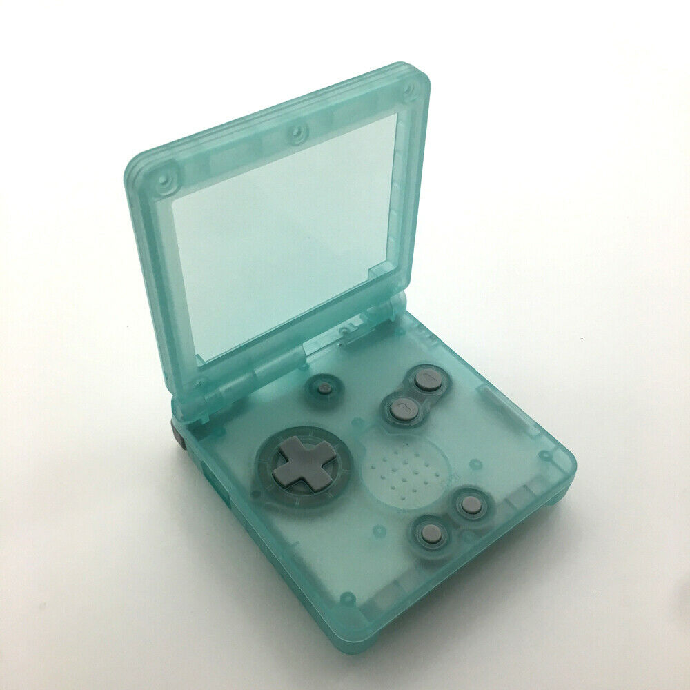 Luminous Clear Green Housing Shell Cover Red Lens For Game Boy Advance SP GBA SP
