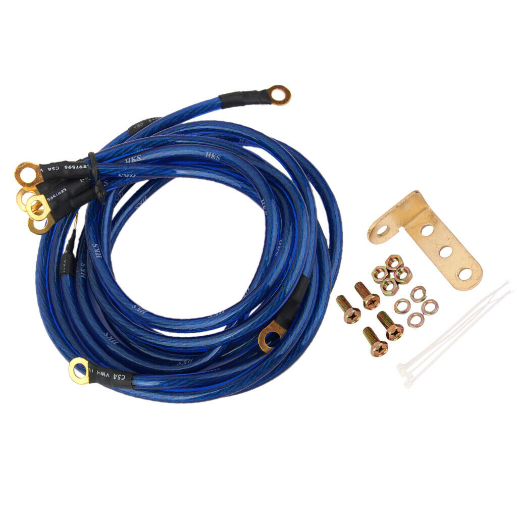 5x Universal Car Truck 5-Point High-Performance Ground Wire System Kit