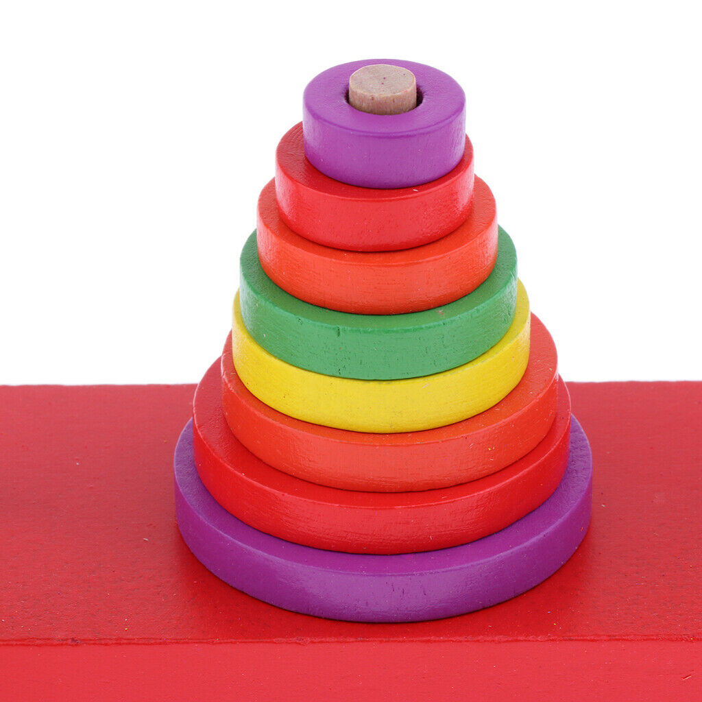 Wooden Puzzle Toddler Toys Shapes Sorter Preschool Geometric Blocks Stacking
