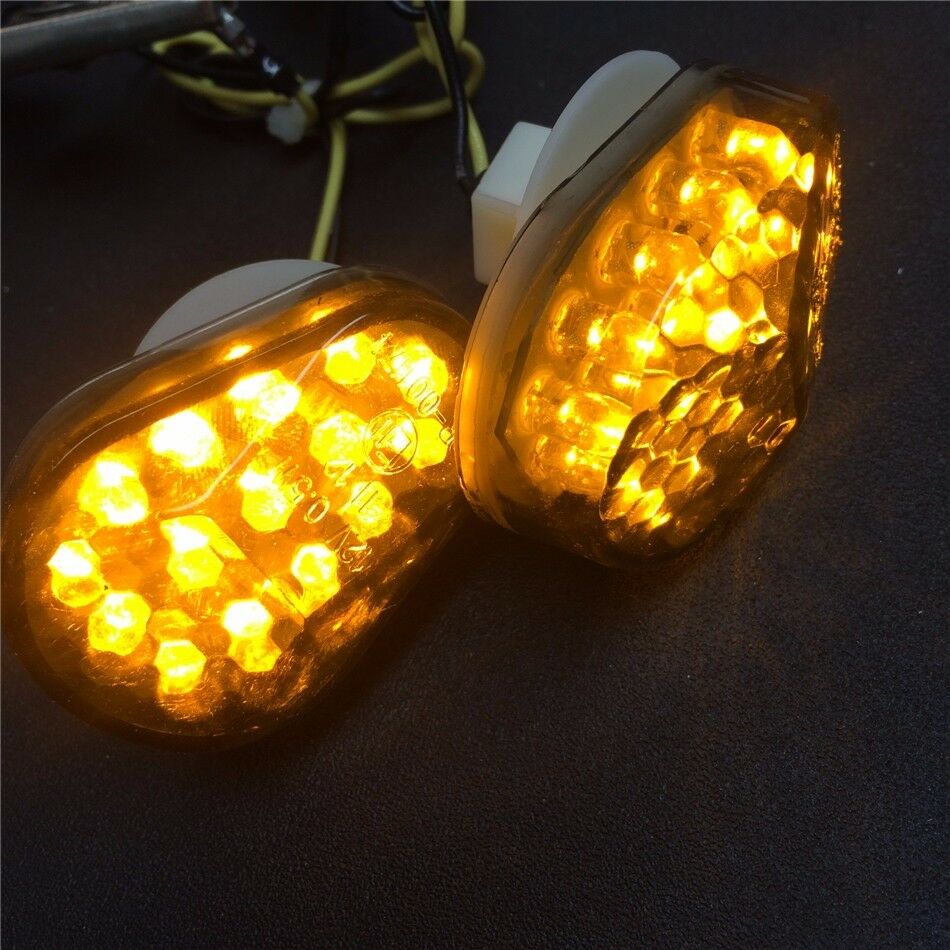 New SmokeLed Turn Signals Lights For Kawasaki Zx6R Zx7R Zx9R Zx10R Zx12R Zzr600