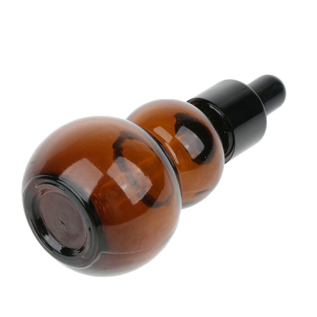36 Pack Amber Gourd Empty Liquid Perfume Dropper Bottles Sample Vials Holder