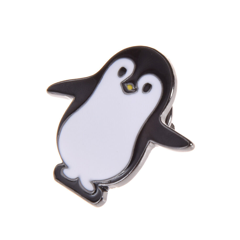 Cute Penguin Brooch Breastpin Shirt Collar Pin Women Alloy Enamel Charm Gift