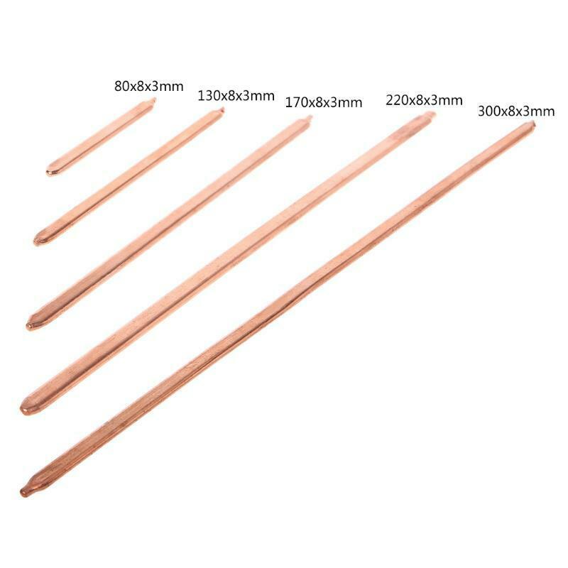 80/130/170/220/300mm Pure Copper Tube Flat Heatsink Cooler For Laptop Notebook