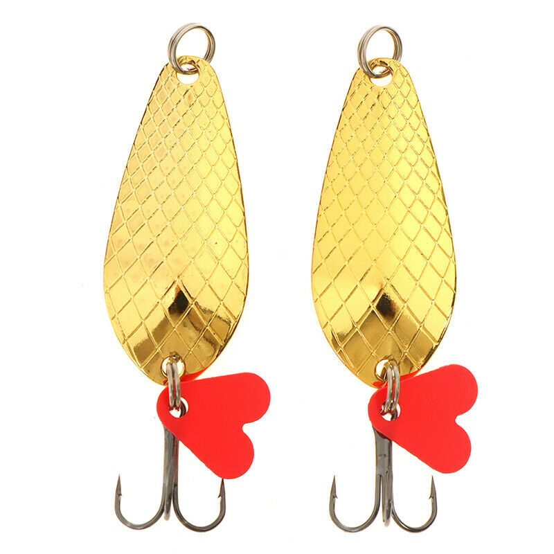 2pcs/lot Fishing Spoon Lure Set Hard Bait Spinner Fishing Lure Fishing Tackl KX