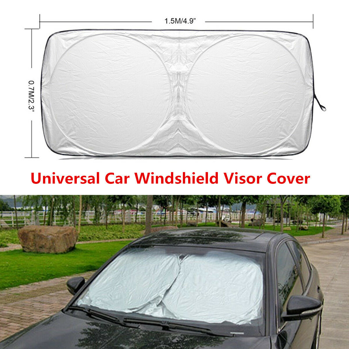 Car Auto Front Windows Protection Windshield Cover UV Sun Visor Shade 150*70cm
