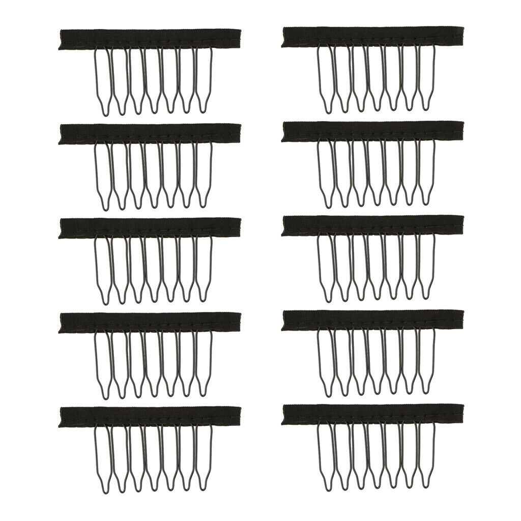 10pcs Wig Combs Set Very Convenient for Your Lace Wig   Black Comb Tool