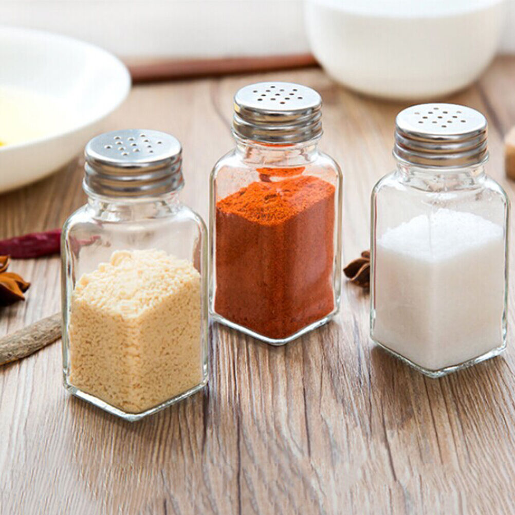 Seasoning Salt Pepper Bottle Cruet Pot Spreader Shaker Jar Holder Container Fad