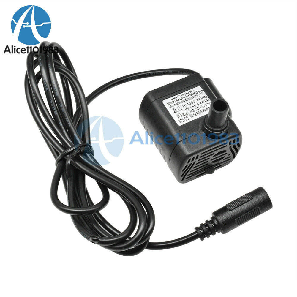 2PCS \3W Submersible Pump Computer USB Plug DC5.5 - 12V DC Water Pump Aquarium