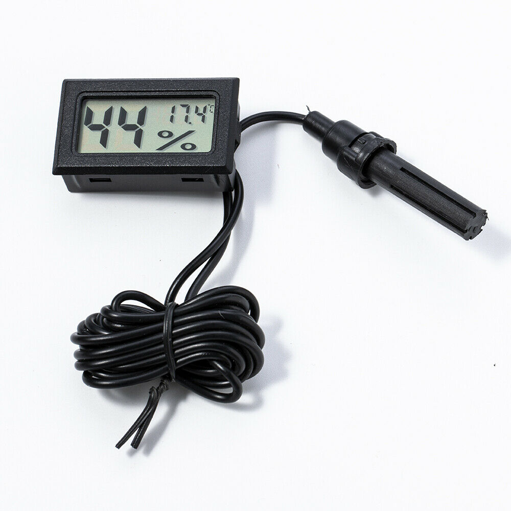 Digital LCD Thermometer Hygrometer Humidity Temperature Meter Indoor & Cable