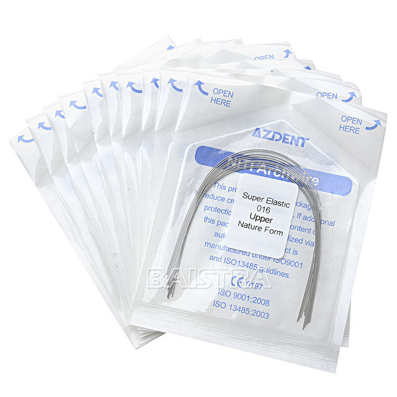 100X AZ Dental Orthodontic Super Elastic Round Nature Niti Arch Wire 016 Upper