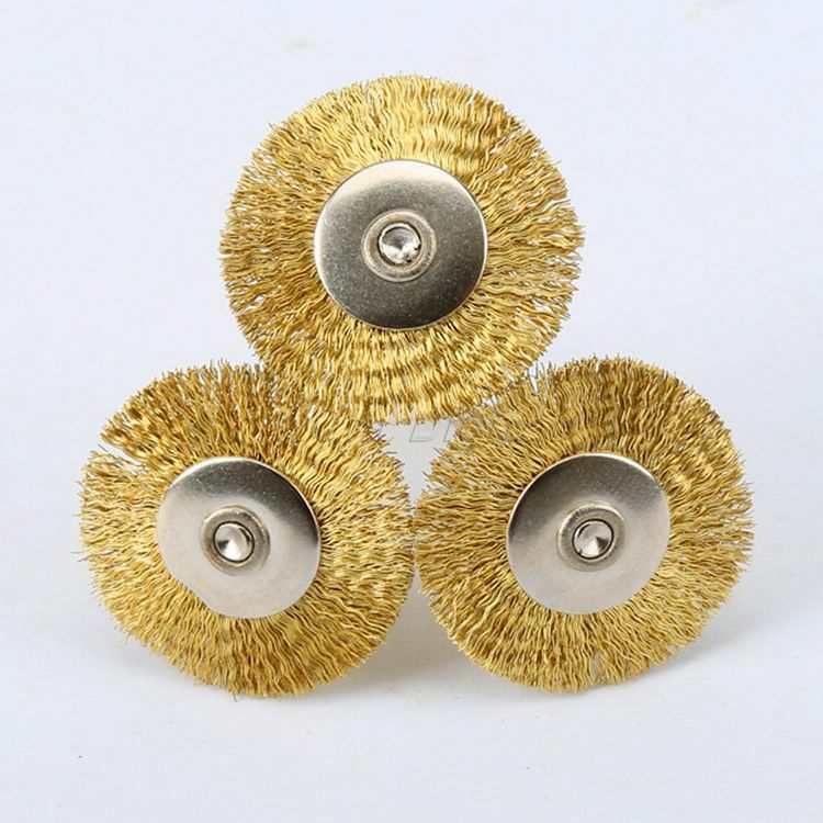 22MM Brass Wire Wheel Brushes Polishing Tool for Die Grinder Power Rotary 10PCS