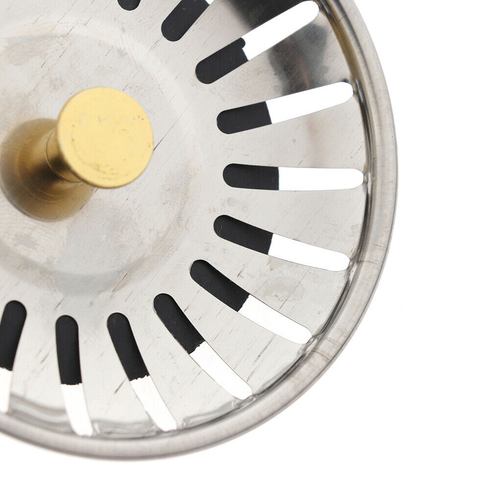 Home Stainless Steel Waste Sink Strainer Plug Drain Filter Basket DrainWY.l8