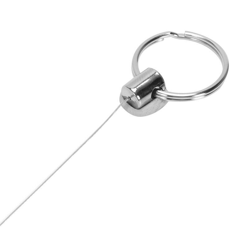 Retractable metal key  card badge holder steel recoil  belt clip pull KeychainK9