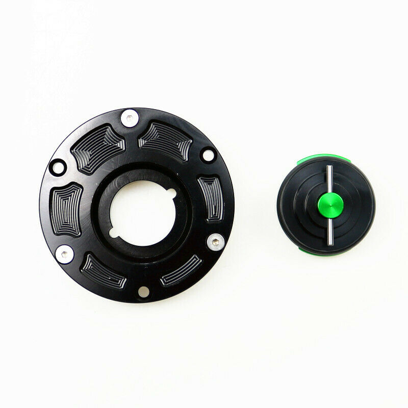 Green CNC Fuel Tank Cap Cover For Street Bike Kawasaki Z250 Z300 Ninja 250 300