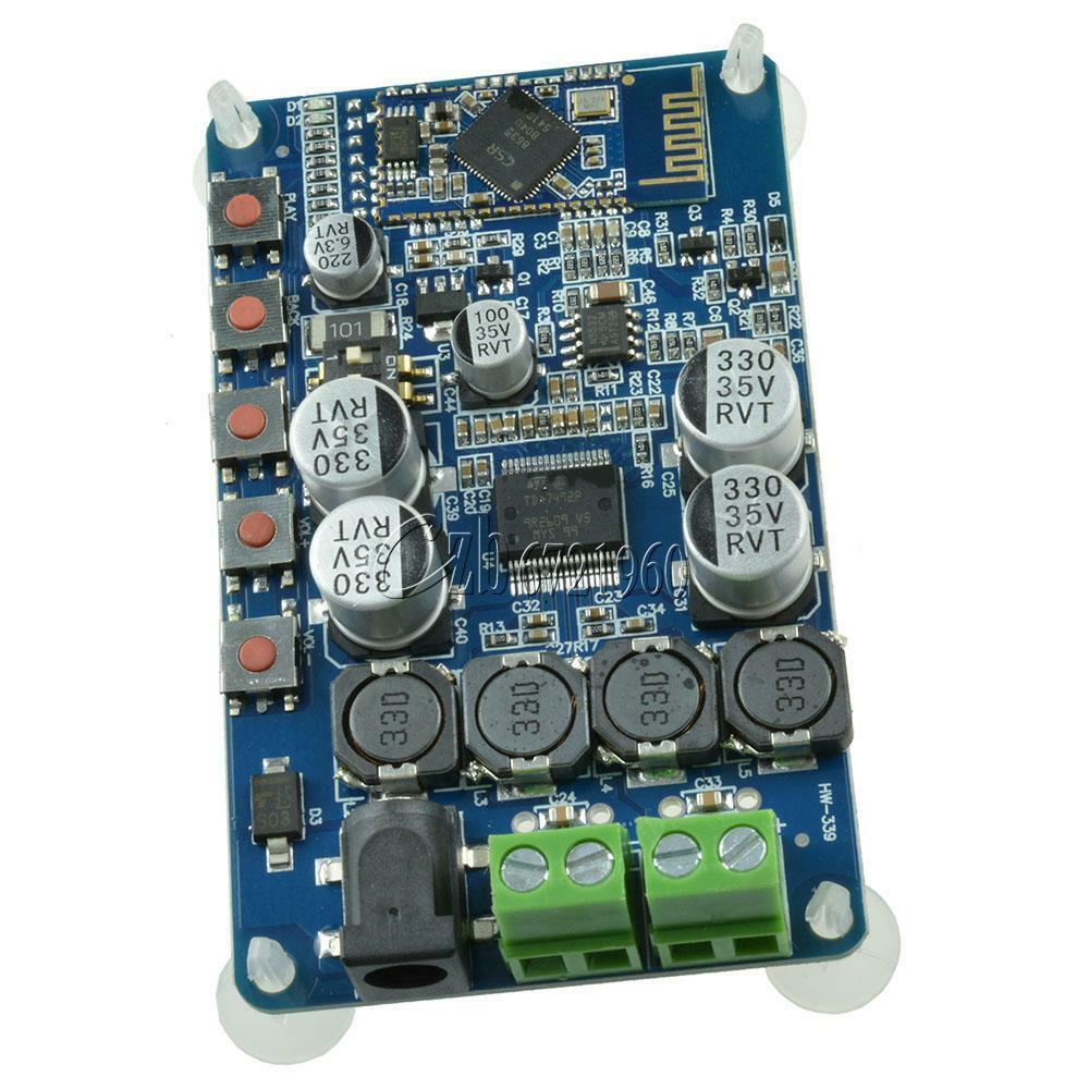 TDA7492P 2 x 50W Bluetooth 4.0 Audio Receiver Amplifier Module Board + Case New