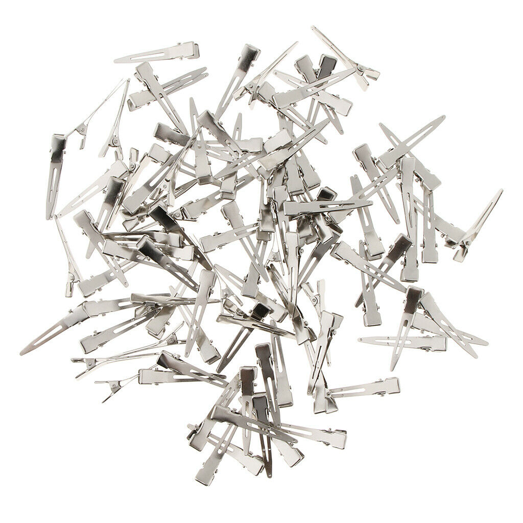 100pcs Alligator Duck Bill Clip Hair Styling Single Prong Clips Beauty Tools