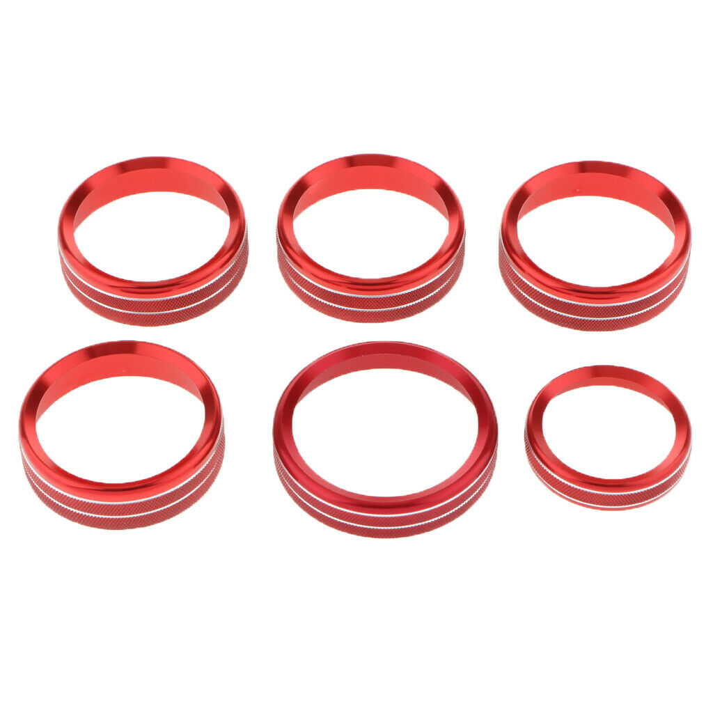 Car Interior Accessories Air Conditioner Audio Switch Decorative Ring Button