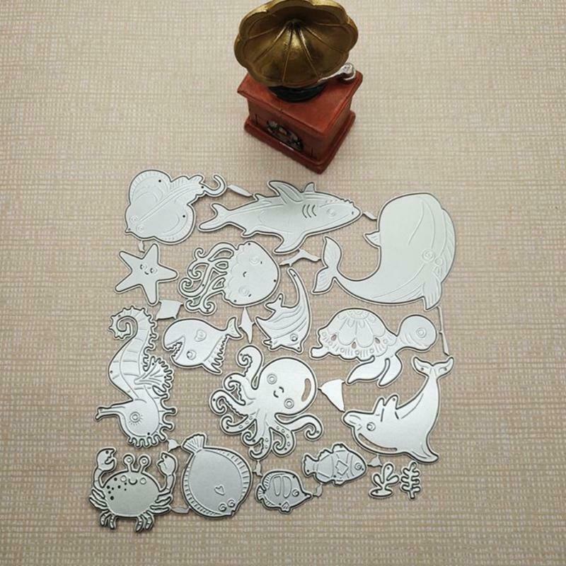 Ocean Animals Metal Cutting Dies Stencil DIY Scrapbooking Album Paper Card Mold