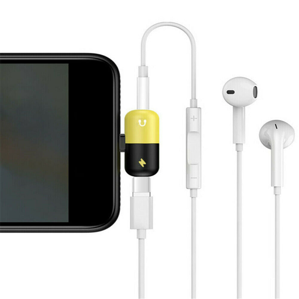 2 in 1 Type-C to 3.5mm and Charger Headphone AUX Audio Jack USB-C Cable Adapter